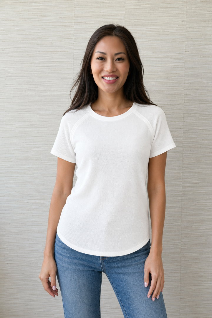 Zen Everyday Waffle Tee (White)