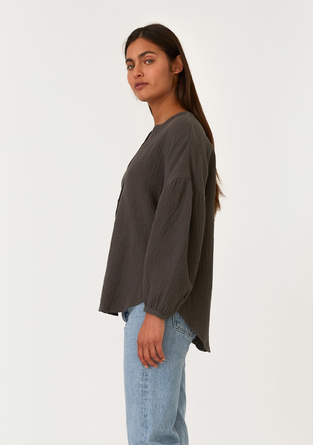 Lovestitch Lucia Cotton Blouse (Army Green)