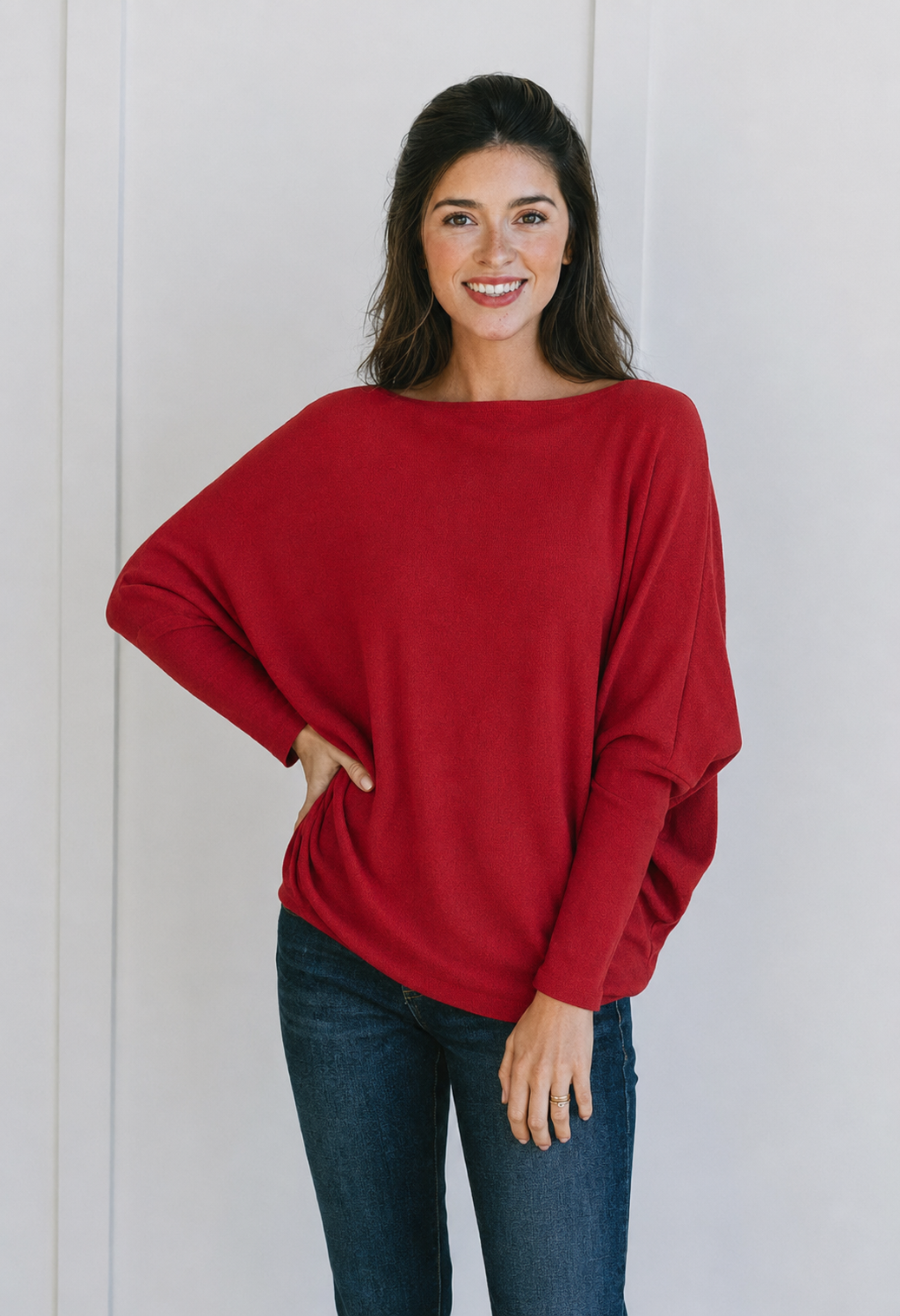 Jolie All Day Slouch Top (Wine)