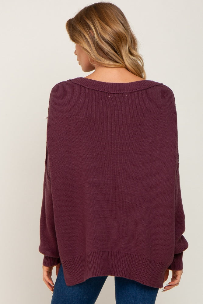 My Cozy At Home Sweater (Plum)