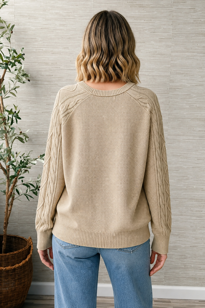 Zen Mabel Cotton Sweater (Ash Mocha)