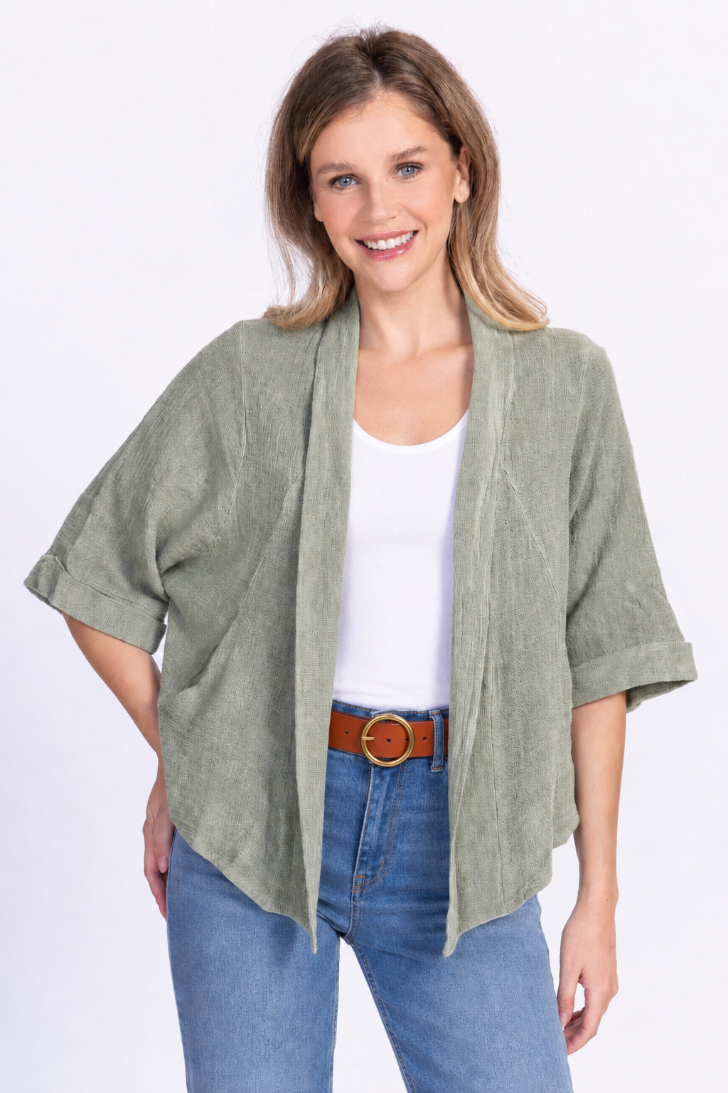 Meo Linen Savona Cardigan (Olive)