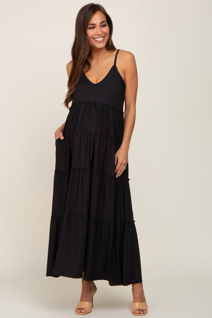 Zen Pocket Maxi Dress (Black)