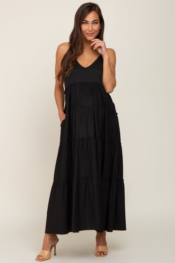 Zen Pocket Maxi Dress (Black)