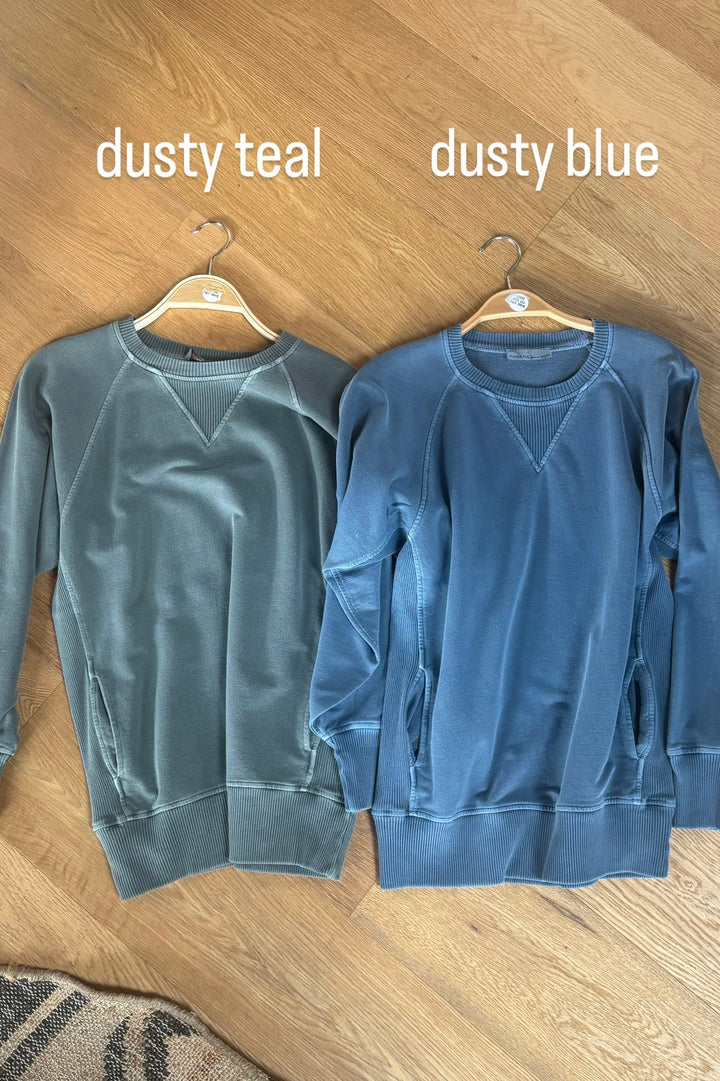 Zen French Terry Sweatshirt (Dusty Teal)