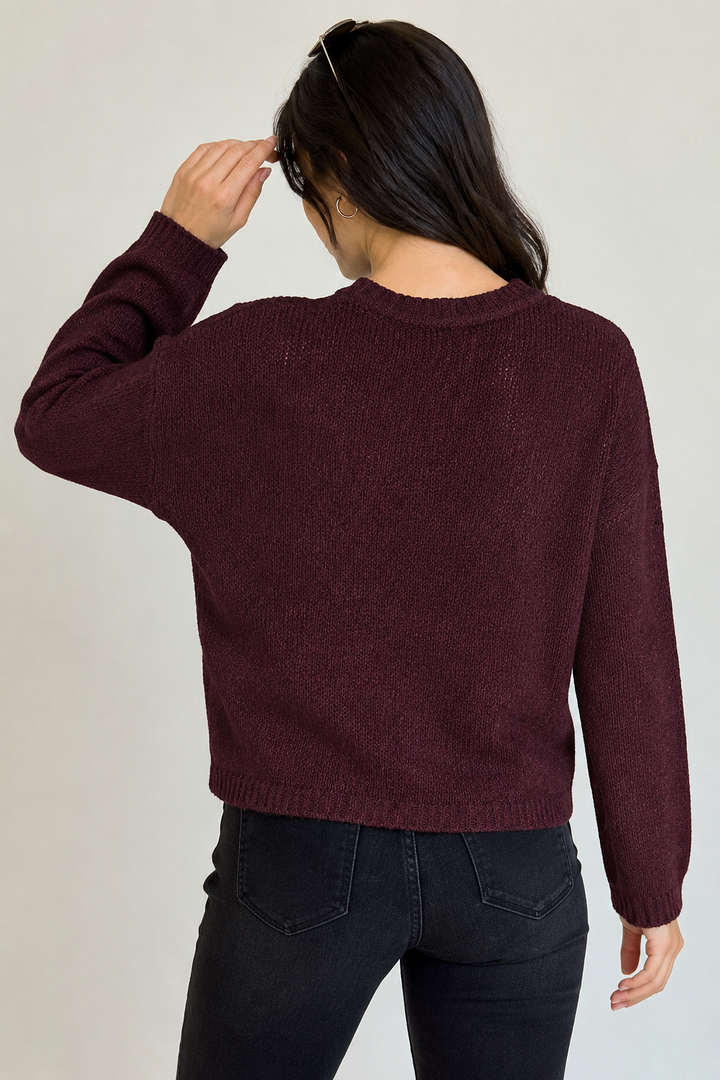 Zen Lightweight Sylvia Sweater (Mahogany)