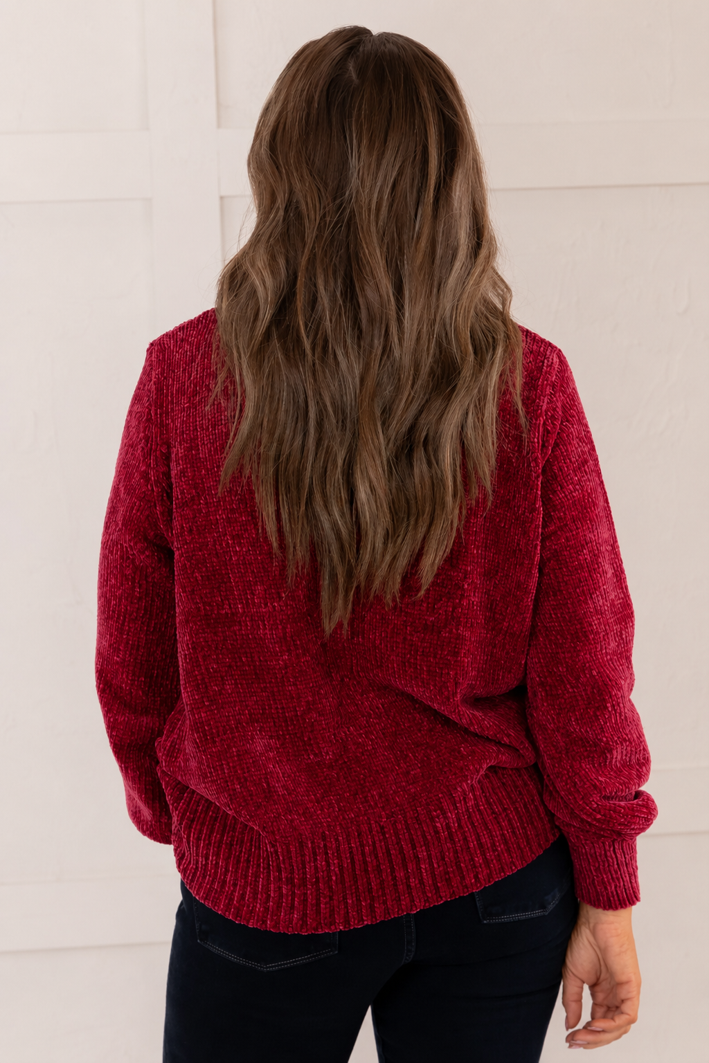 Zen Chenille Rib Sweater (Cabernet)