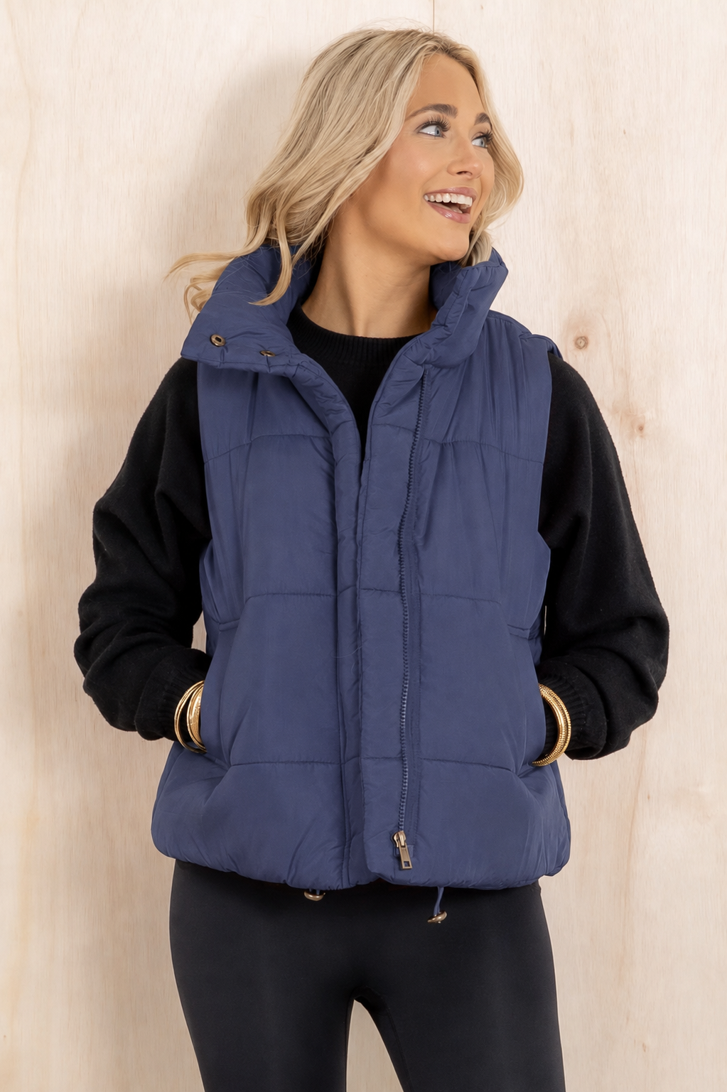 Zen Puffer Vest (Dark Navy)