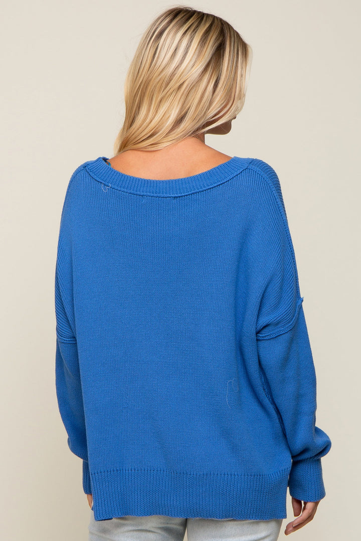 My Cozy At Home Sweater (Royal Blue)