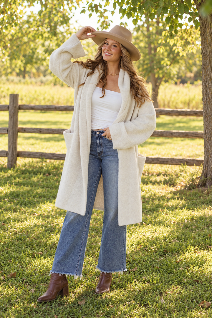 Lovestitch Coatigan (Oyster)