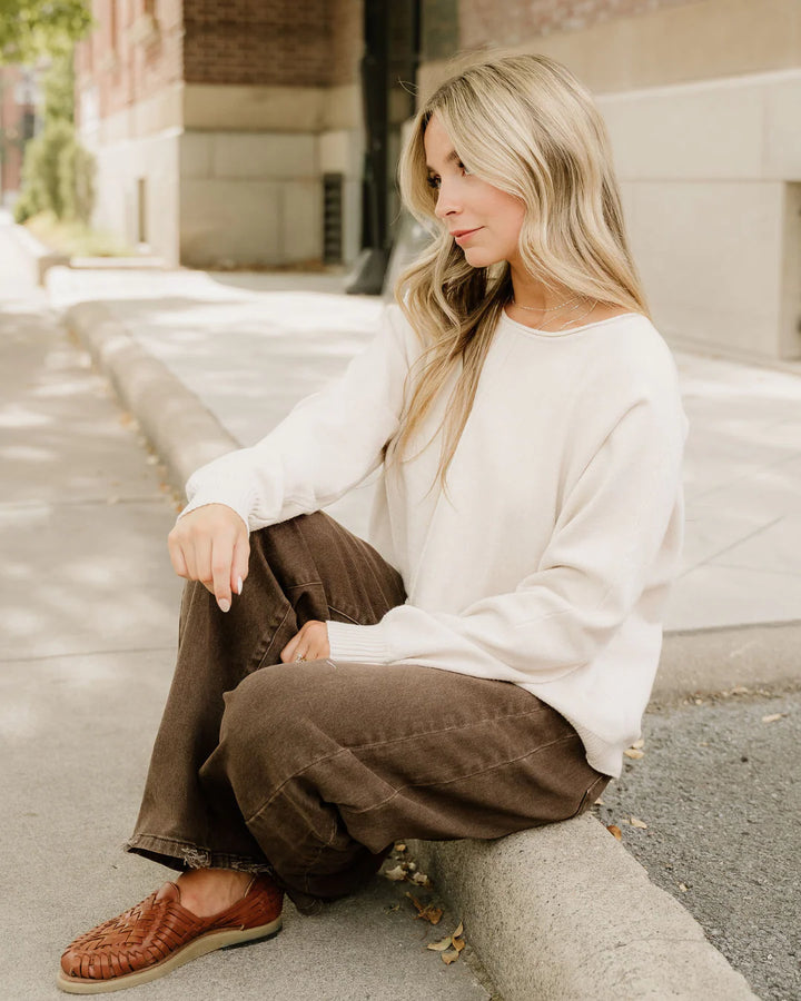 Zen Soft Knit Sweater (Sand Beige)