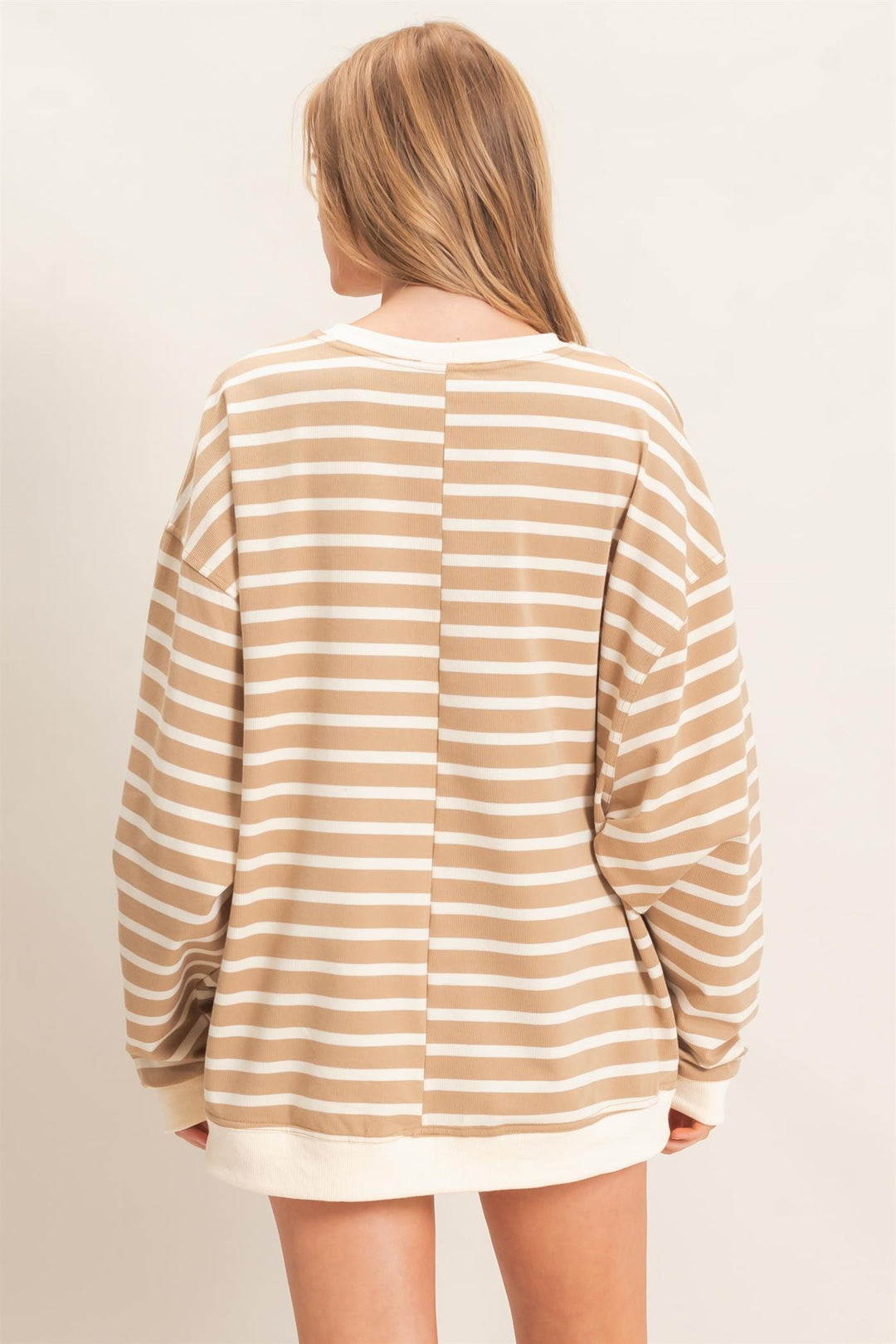 HYFVE Striped Sweatshirt (Taupe/Cream)