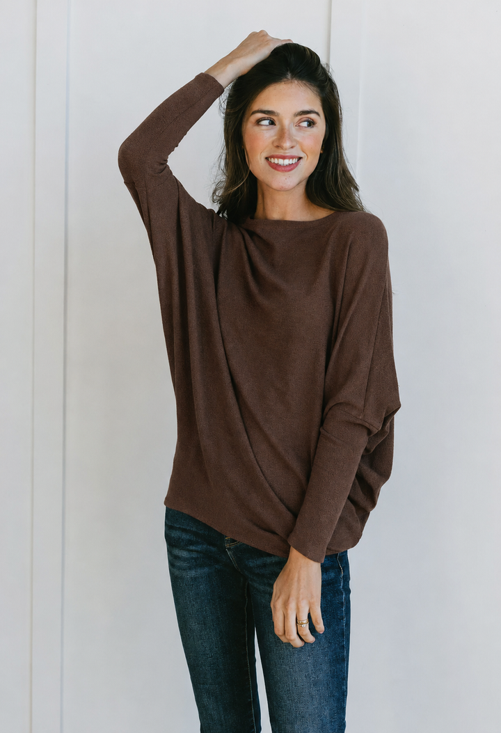 Jolie All Day Slouch Top (French Roast)