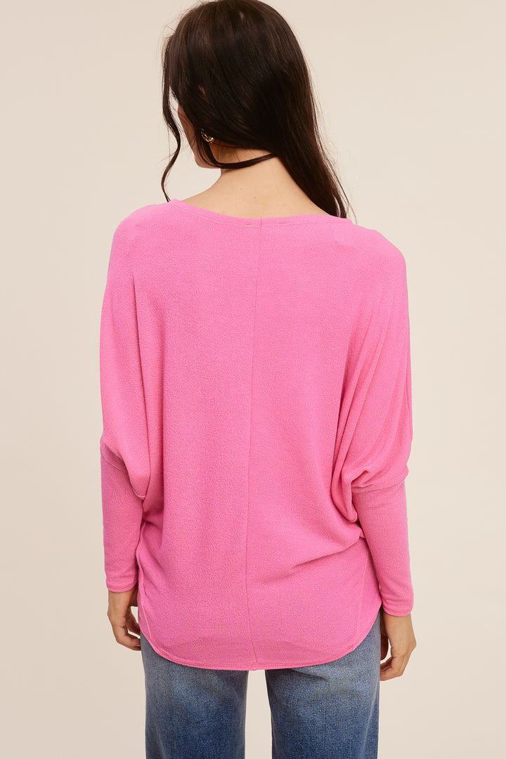 Jolie All Day Slouch Top (Azalea Pink)