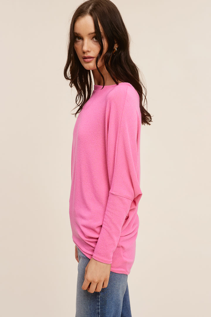 Jolie All Day Slouch Top (Azalea Pink)