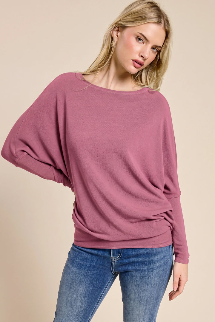 Jolie All Day Slouch Top (Damson)