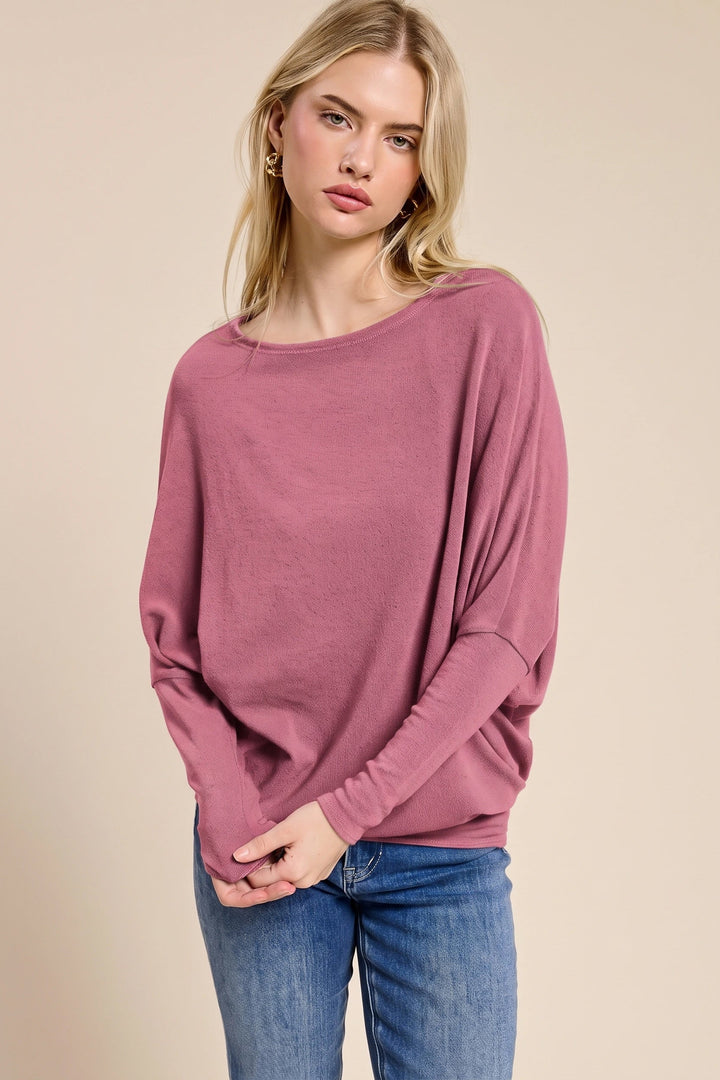 Jolie All Day Slouch Top (Damson)