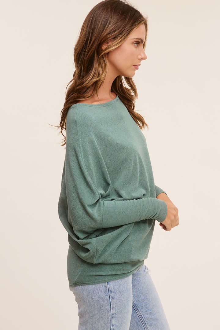 Jolie All Day Slouch Top (Lagoon Green)