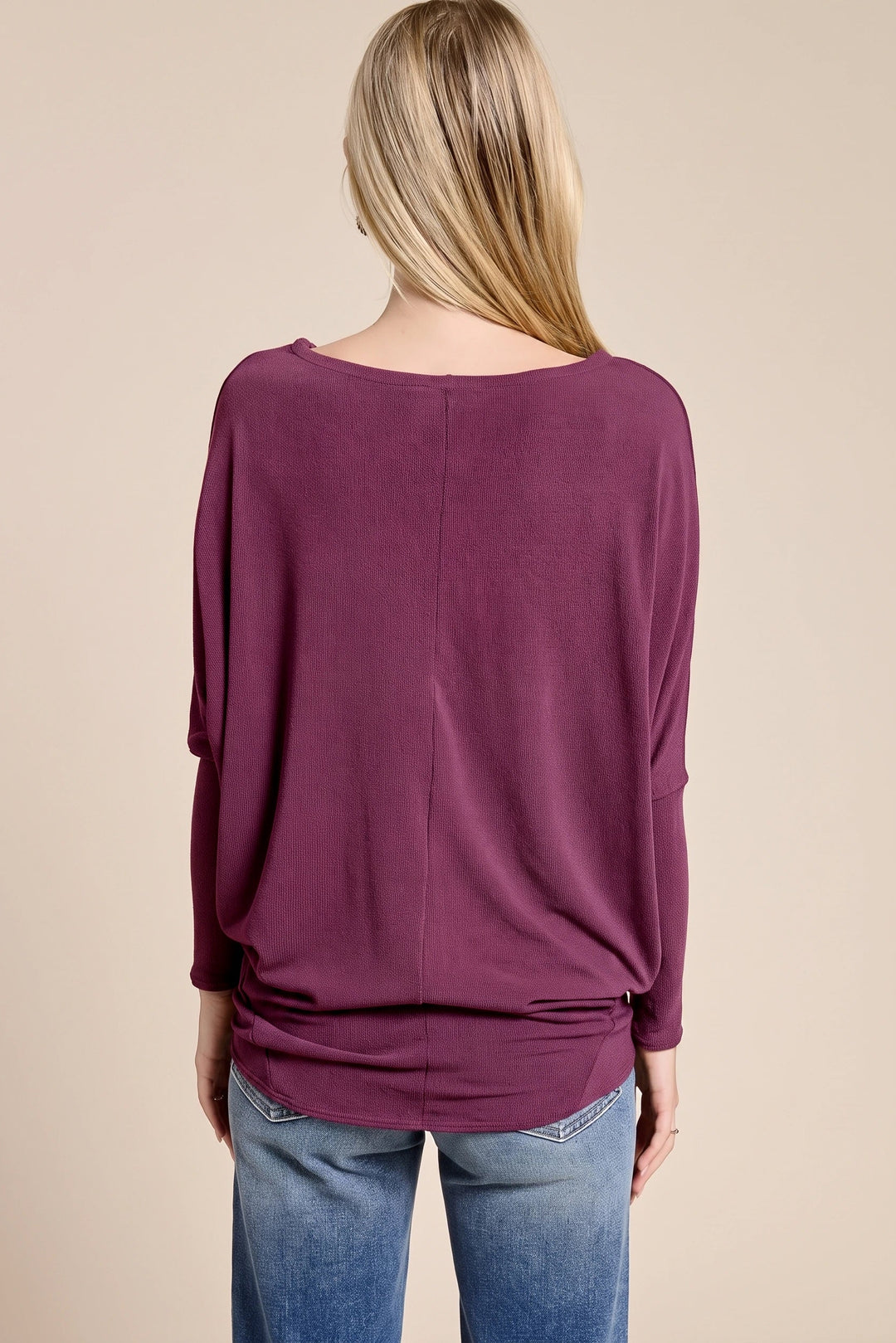 Jolie All Day Slouch Top (Deep Raspberry)