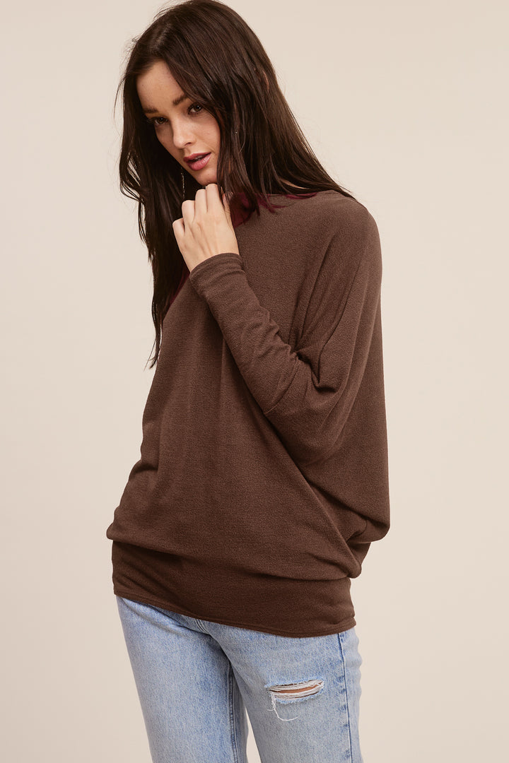 Jolie All Day Slouch Top (French Roast)