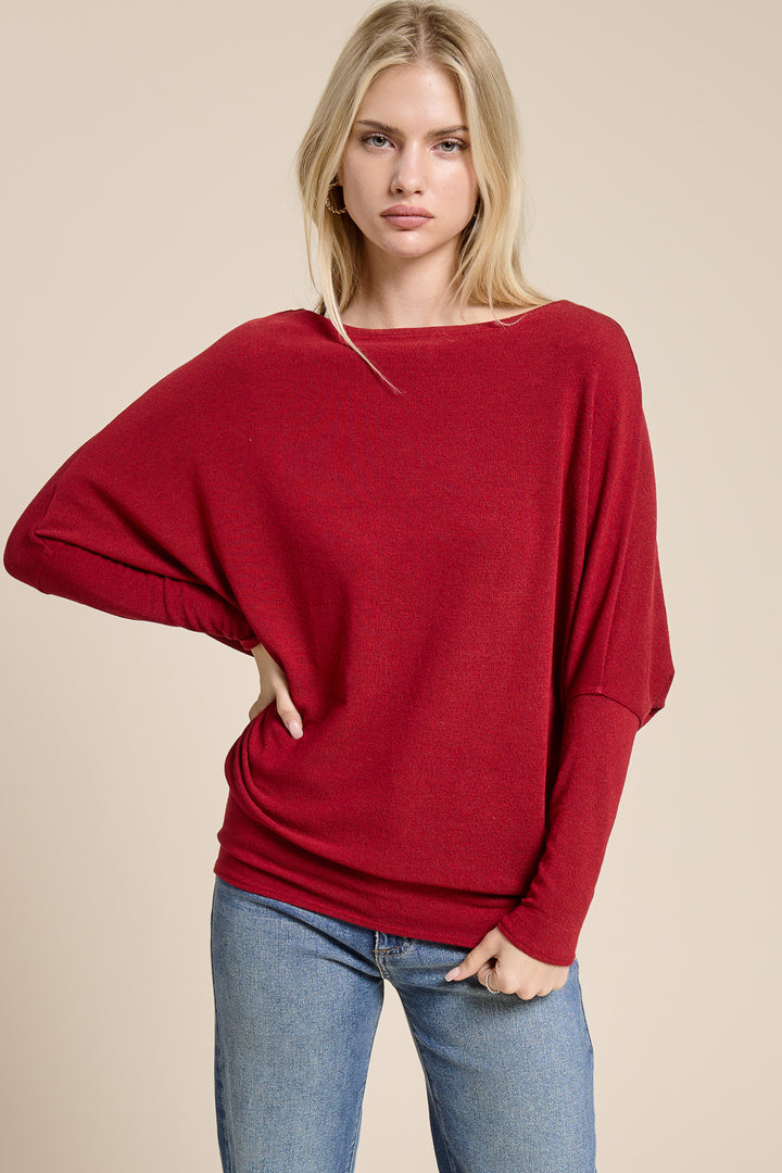 Jolie All Day Slouch Top (Wine)
