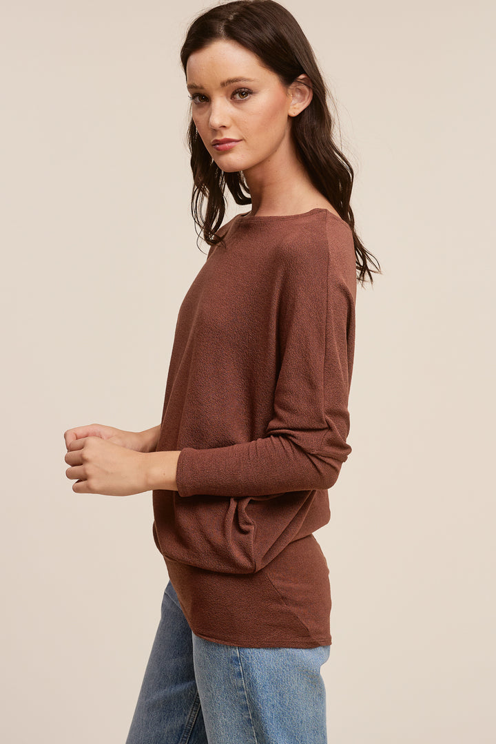 Jolie All Day Slouch Top (Chestnut)