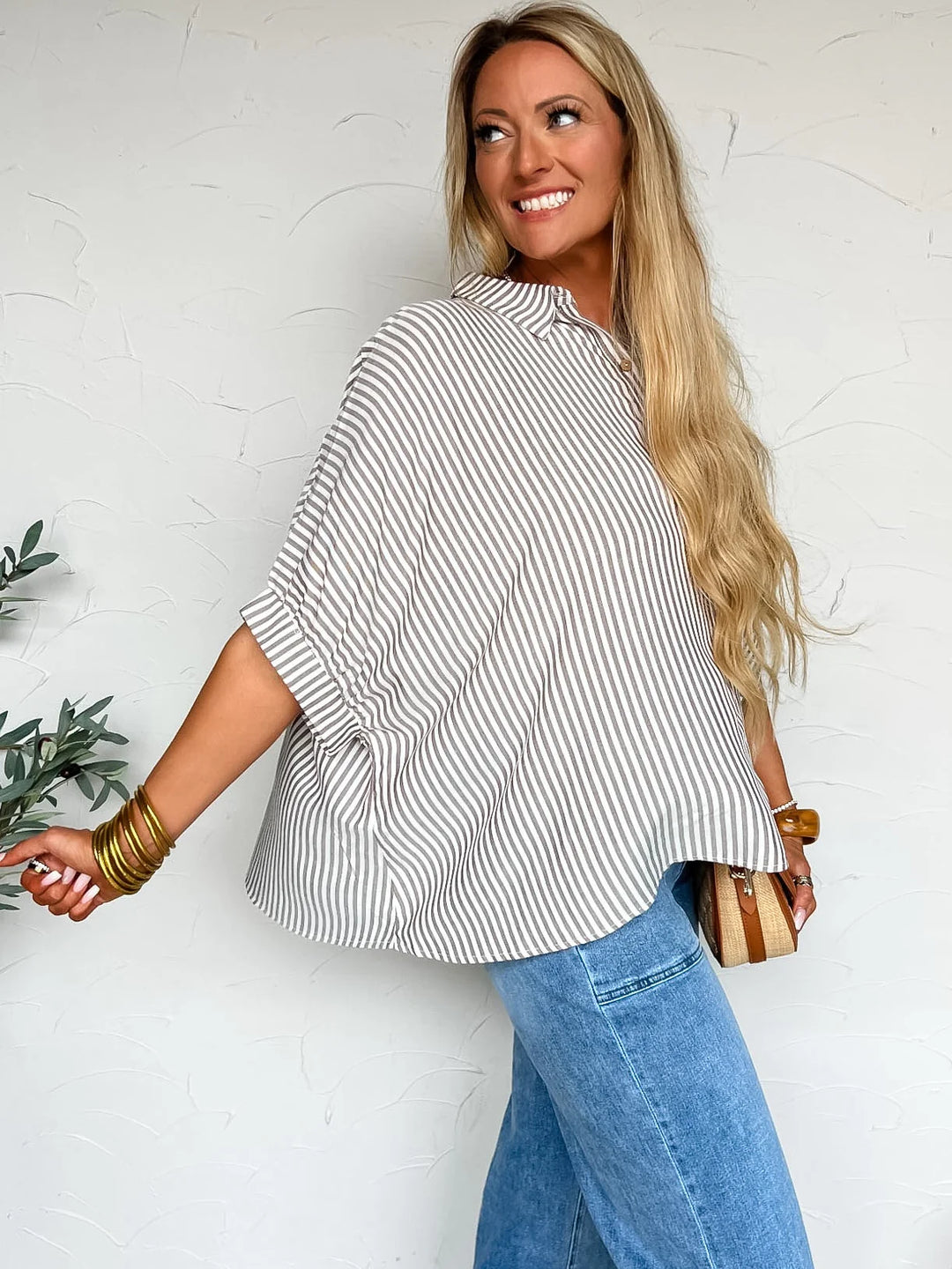 Zen Sunny Days Button Down Shirt (Brown)