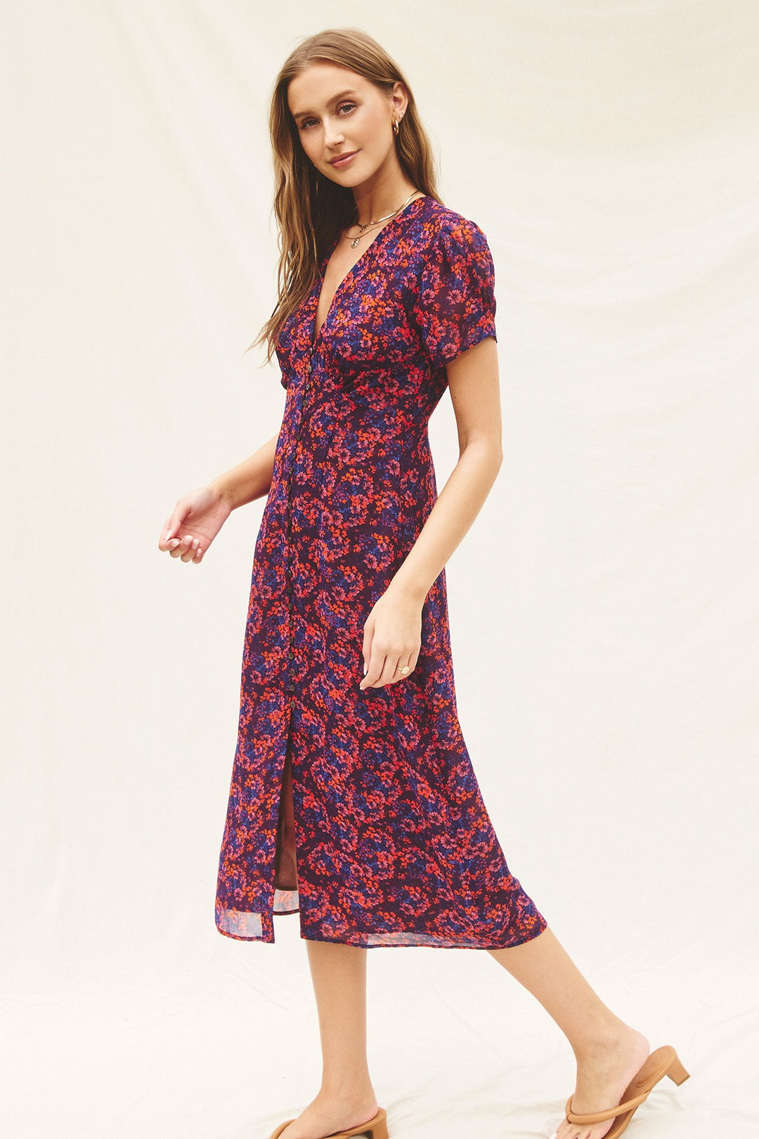 Forum Autumn Floral Midi Dress