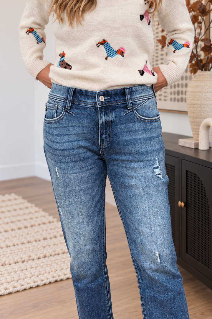 Kancan Evelin Mid Rise Slim Jean