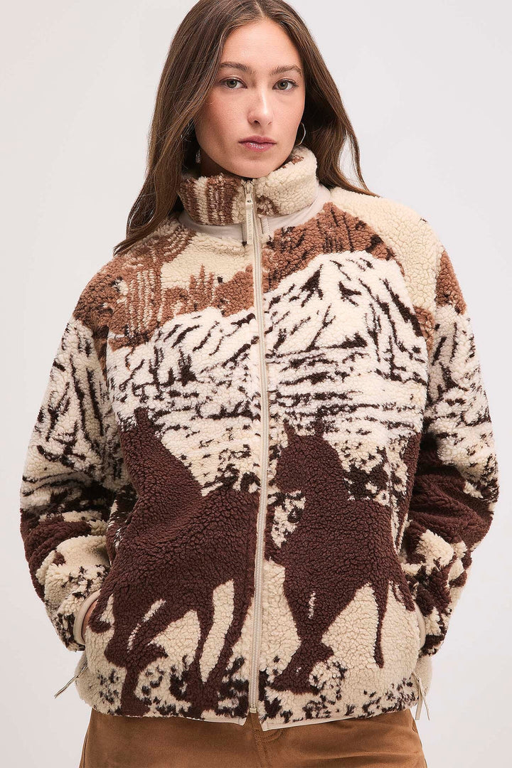 Kuwalla Sherpa Fleece Jacket (Desert Stallion)