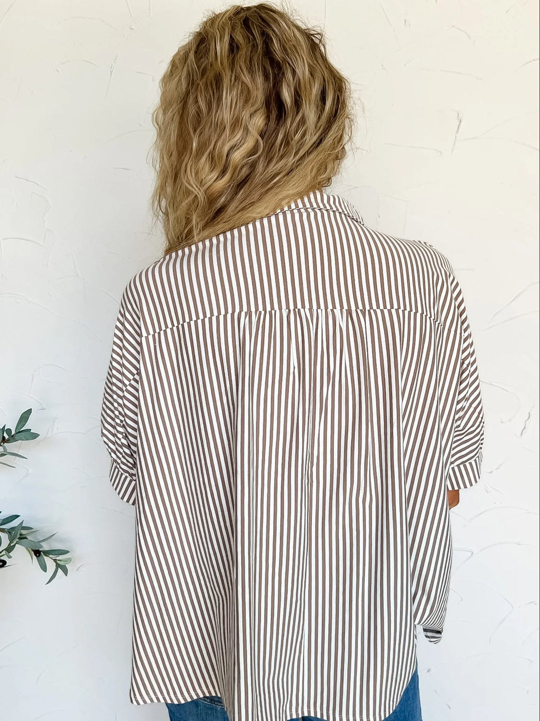 Zen Sunny Days Button Down Shirt (Mocha)