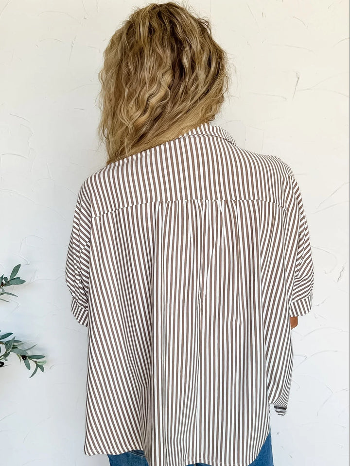 Zen Sunny Days Button Down Shirt (Mocha)