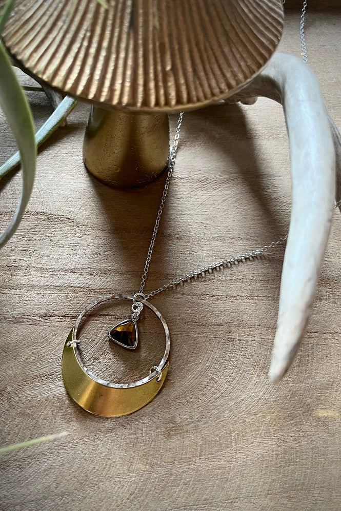 Eclipse Long Necklace (Tigers Eye)