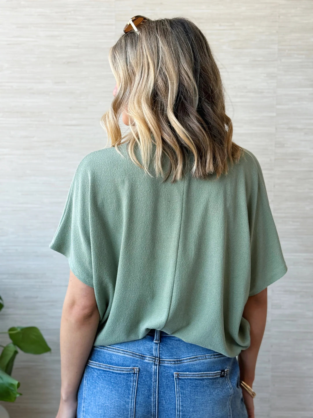 Jolie Slouchy Dolman Tee (Sage)