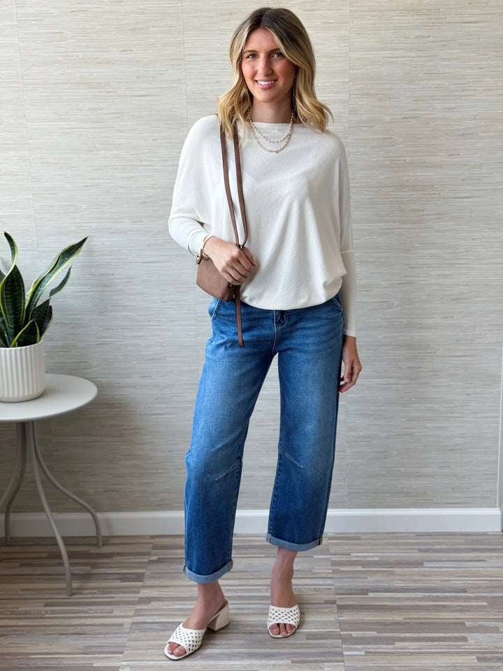 Jolie All Day Slouch Top (Warm White)