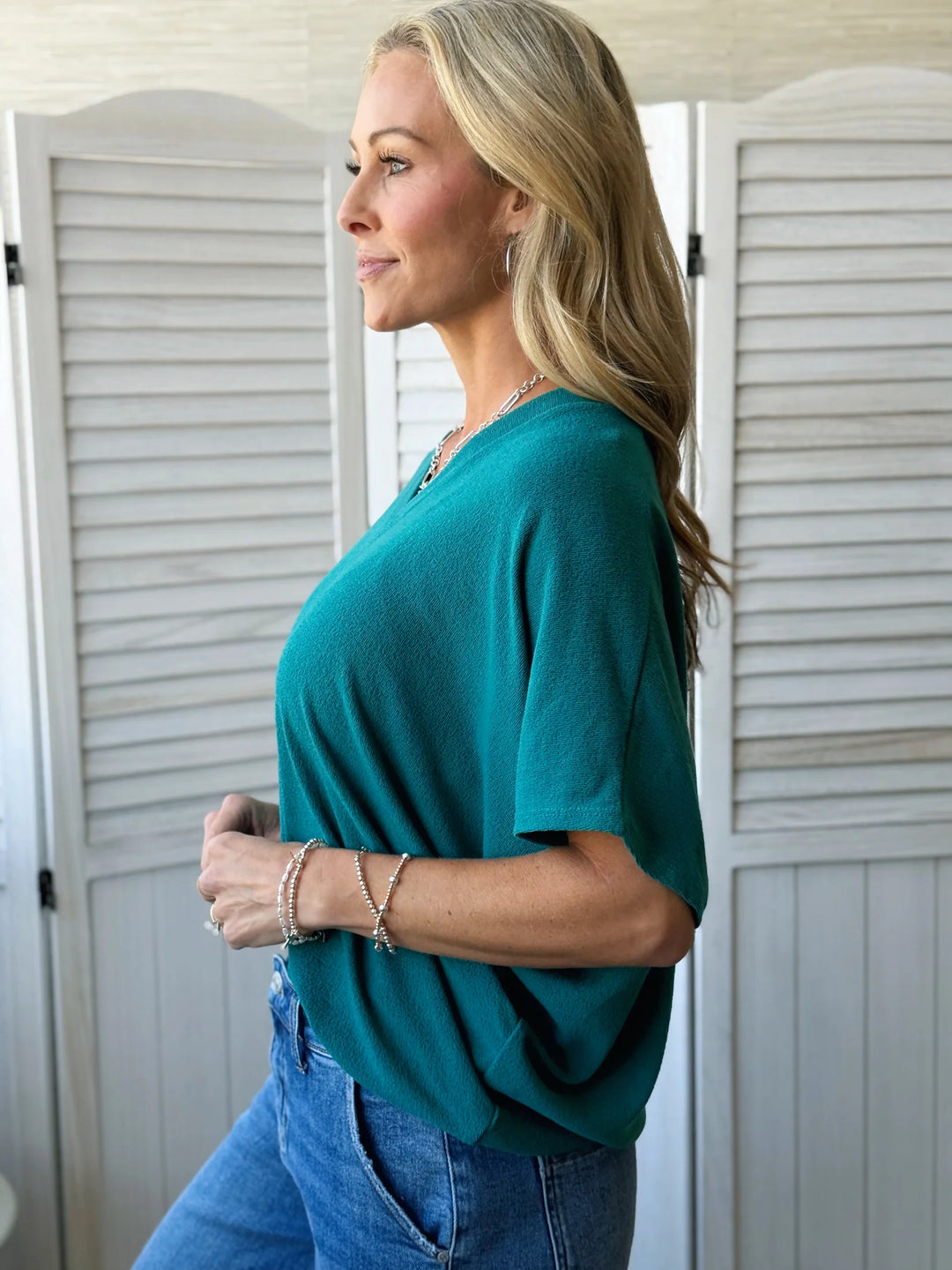 Jolie Slouchy Dolman Tee (Spruce)