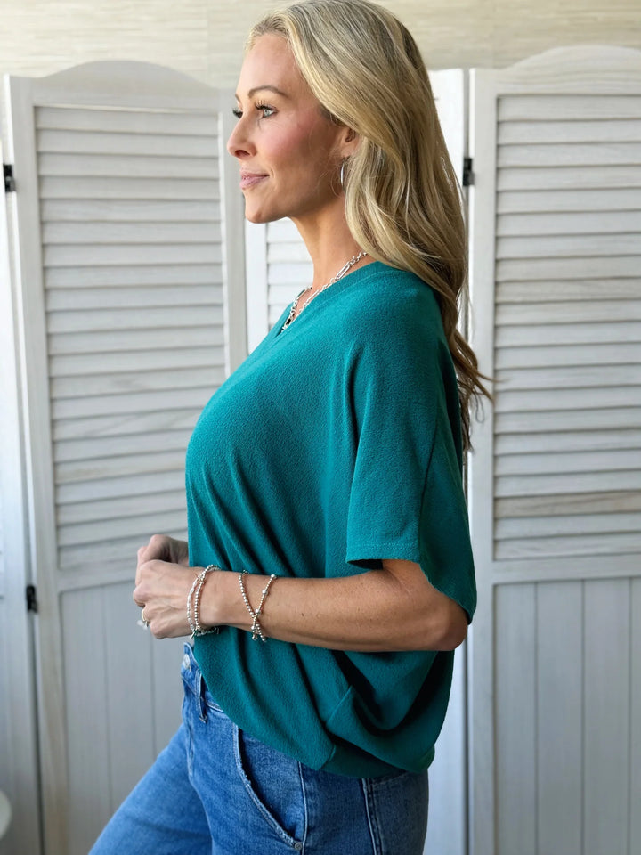 Jolie Slouchy Dolman Tee (Spruce)