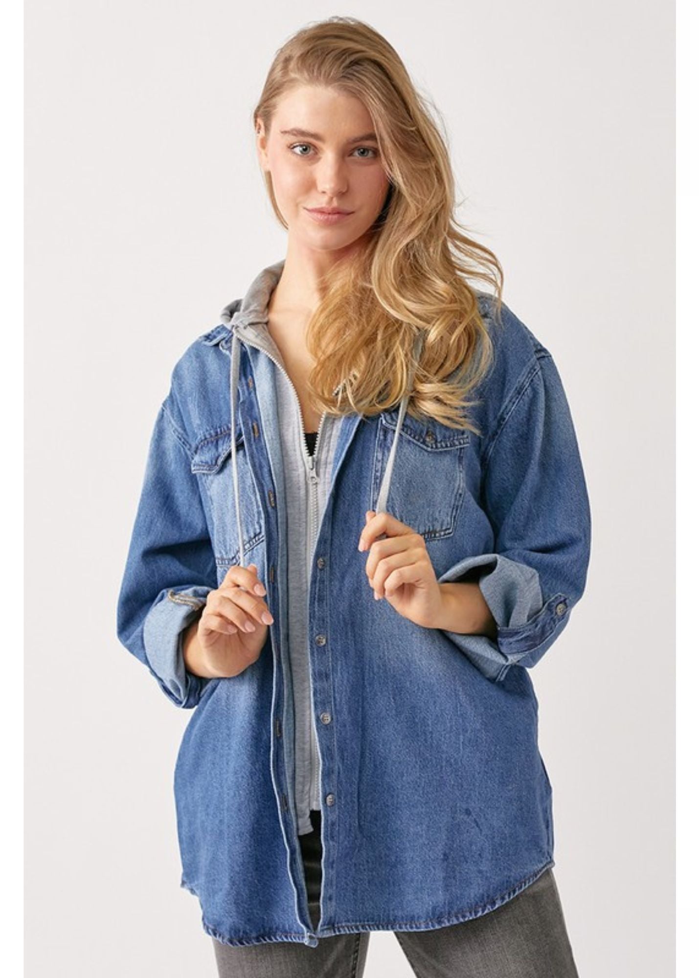 Risen Oversized Denim Shirt Jacket