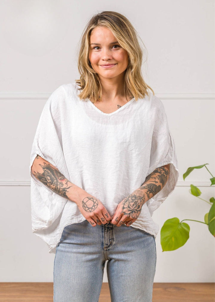 Meo Linen Cortina Tee (White)