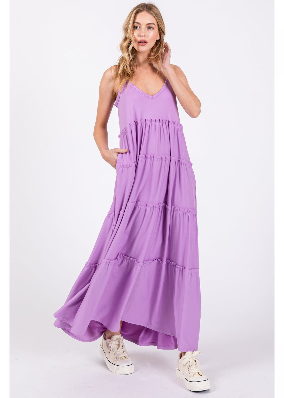 Zen Pocket Maxi Dress (Lavender)