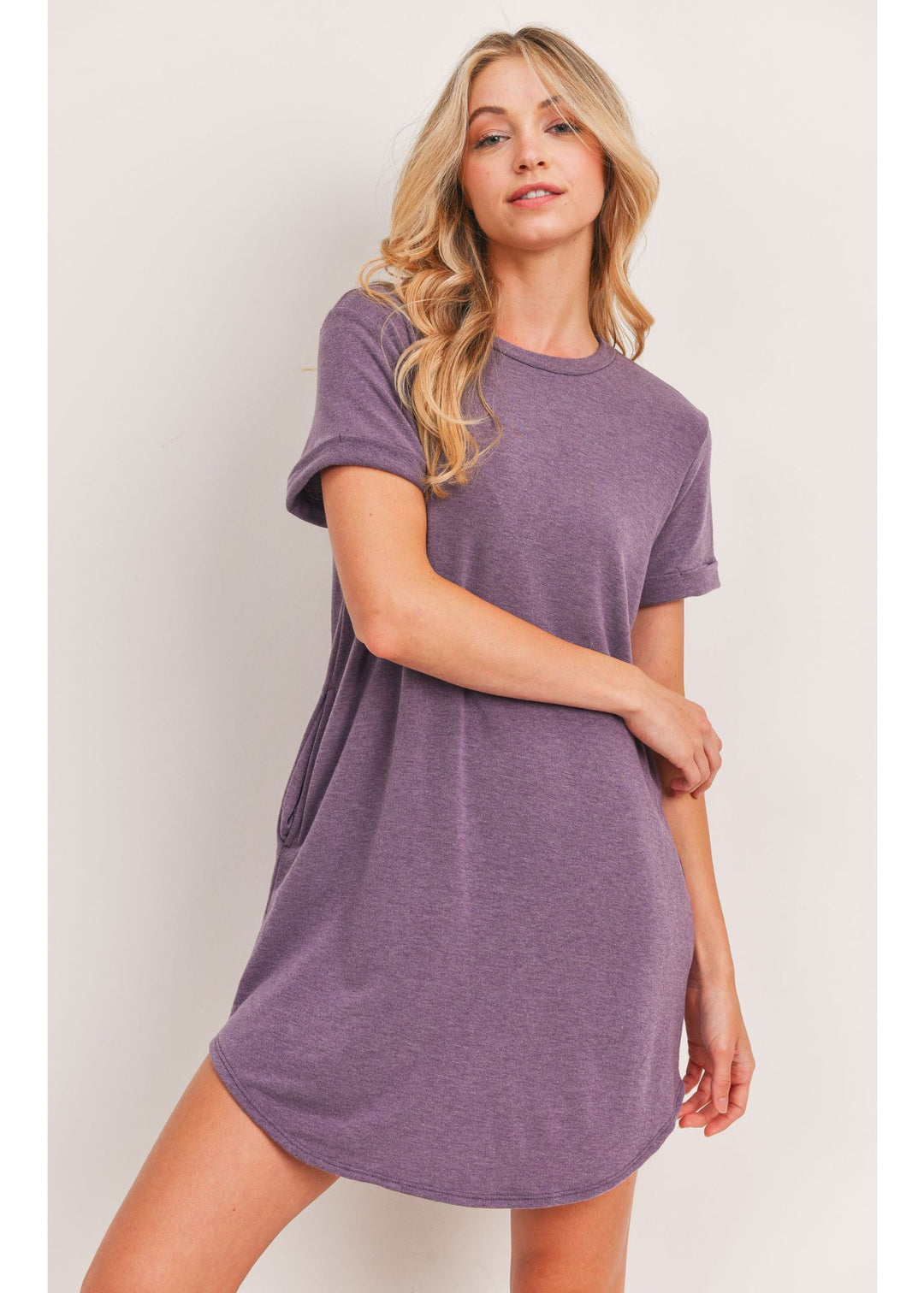 Cherish T-Shirt Dress (Purple)