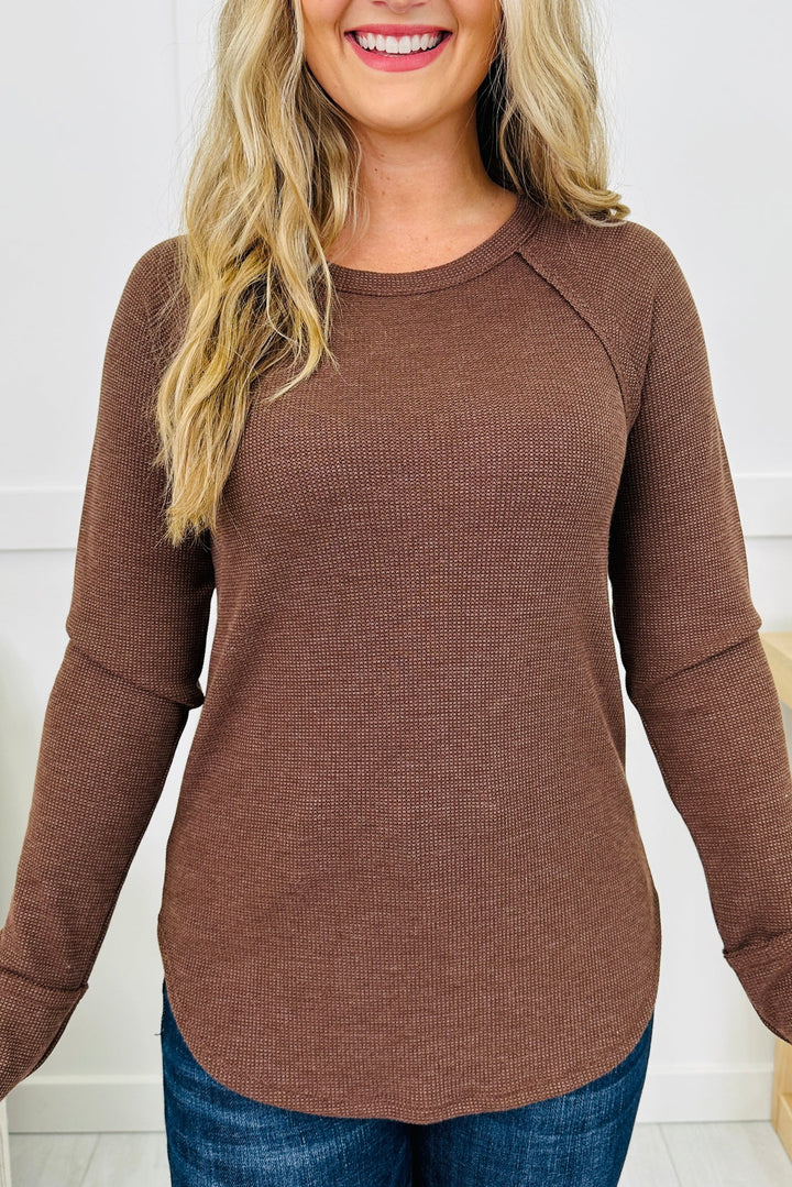 Zen Baby Waffle Long Sleeve Tee  (Brown)