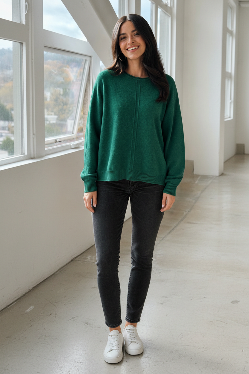 Zen Soft Knit Sweater (Hunter Green)