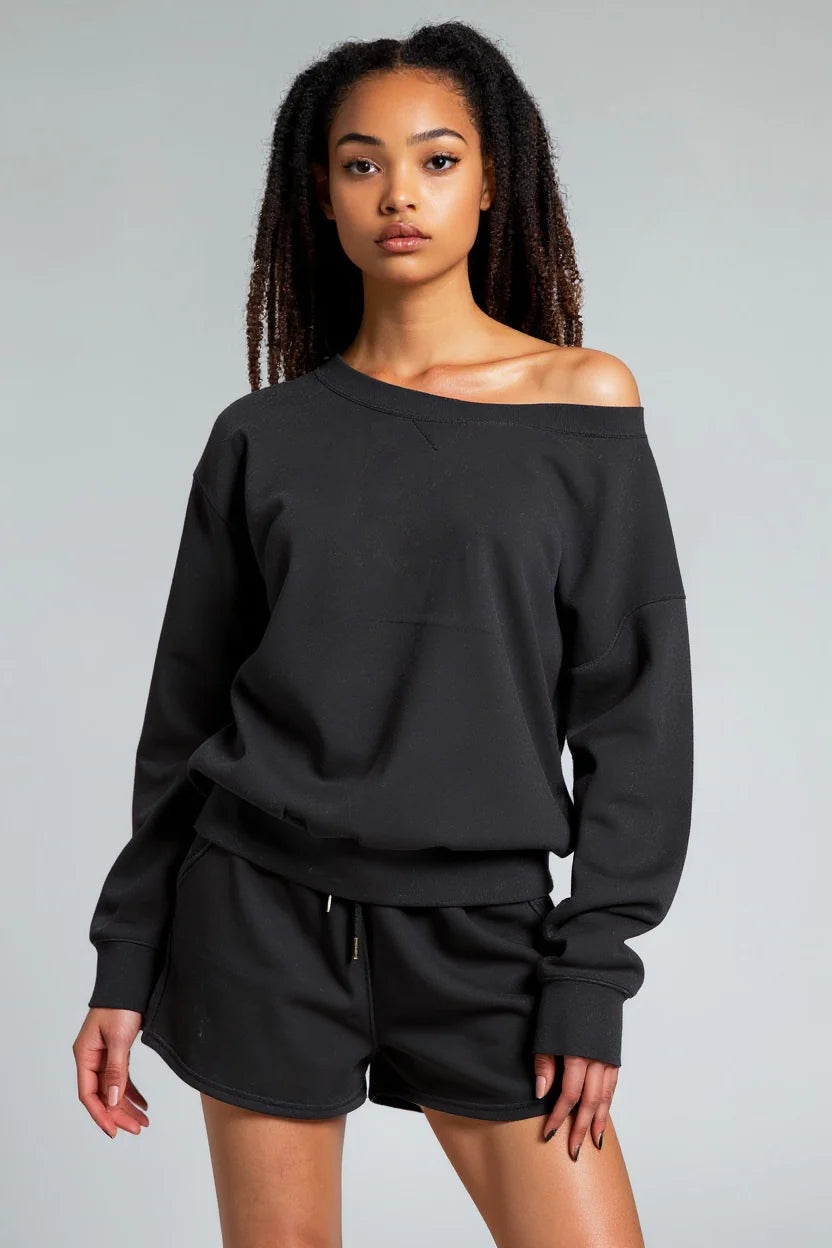 Zen Fleece Lounge Set (Black)