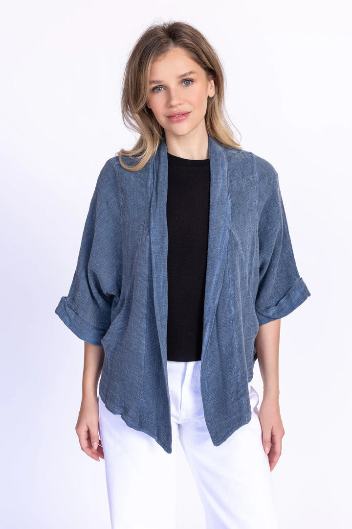 Meo Linen Savona Cardigan (Navy)