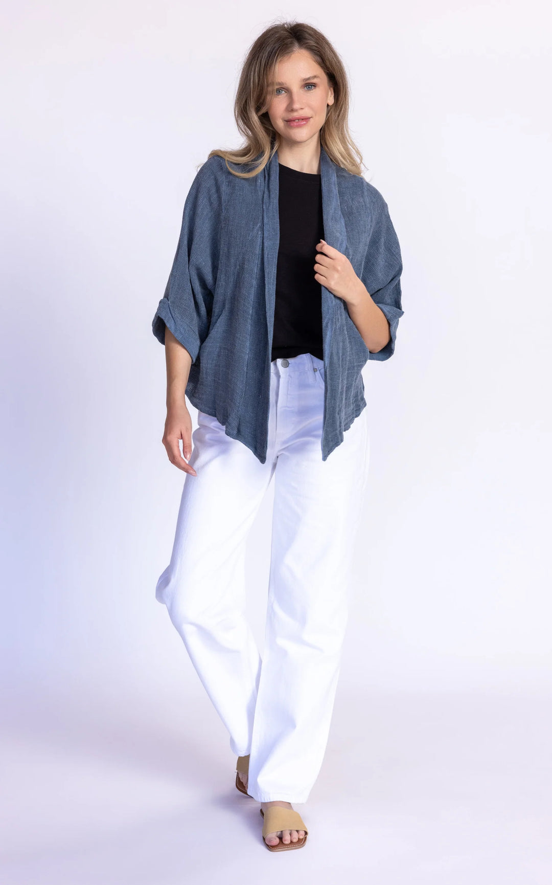 Meo Linen Savona Cardigan (Navy)