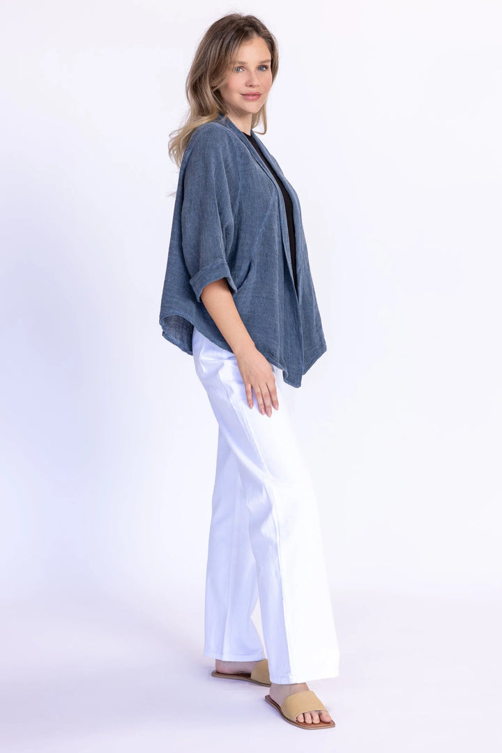 Meo Linen Savona Cardigan (Navy)