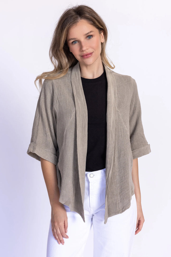 Meo Linen Savona Cardigan (Taupe)