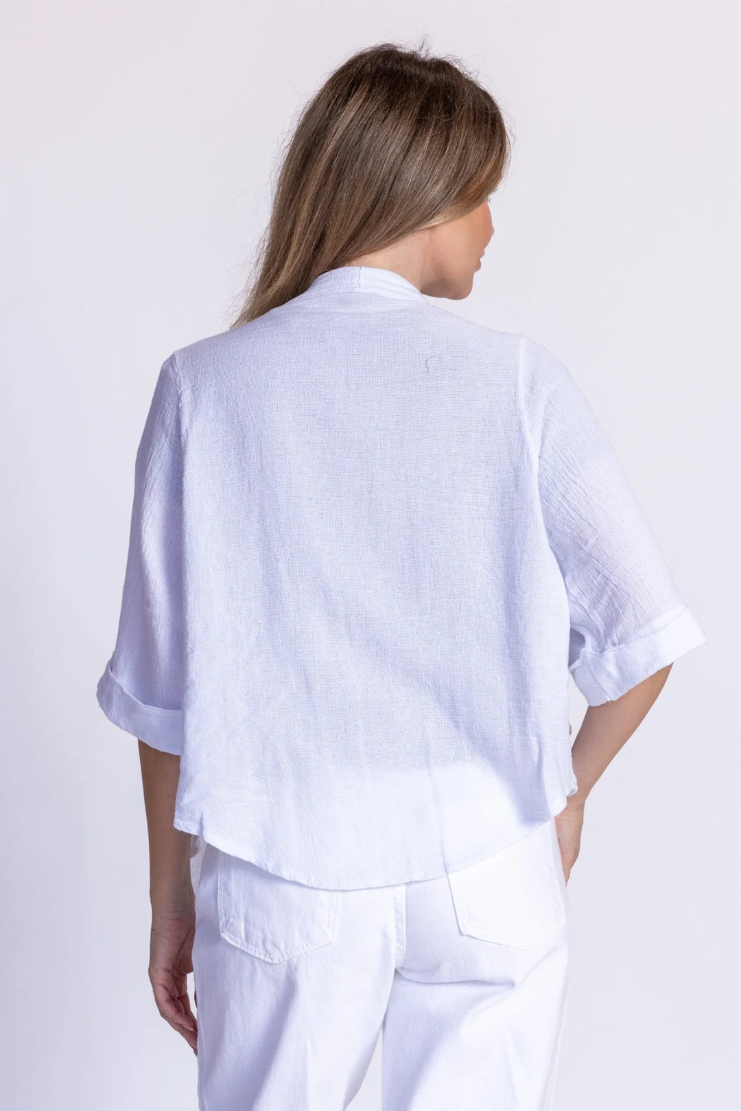 Meo Linen Savona Cardigan (White)