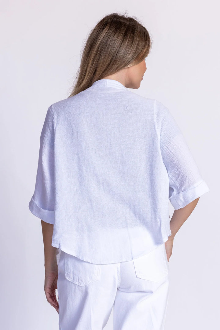Meo Linen Savona Cardigan (White)